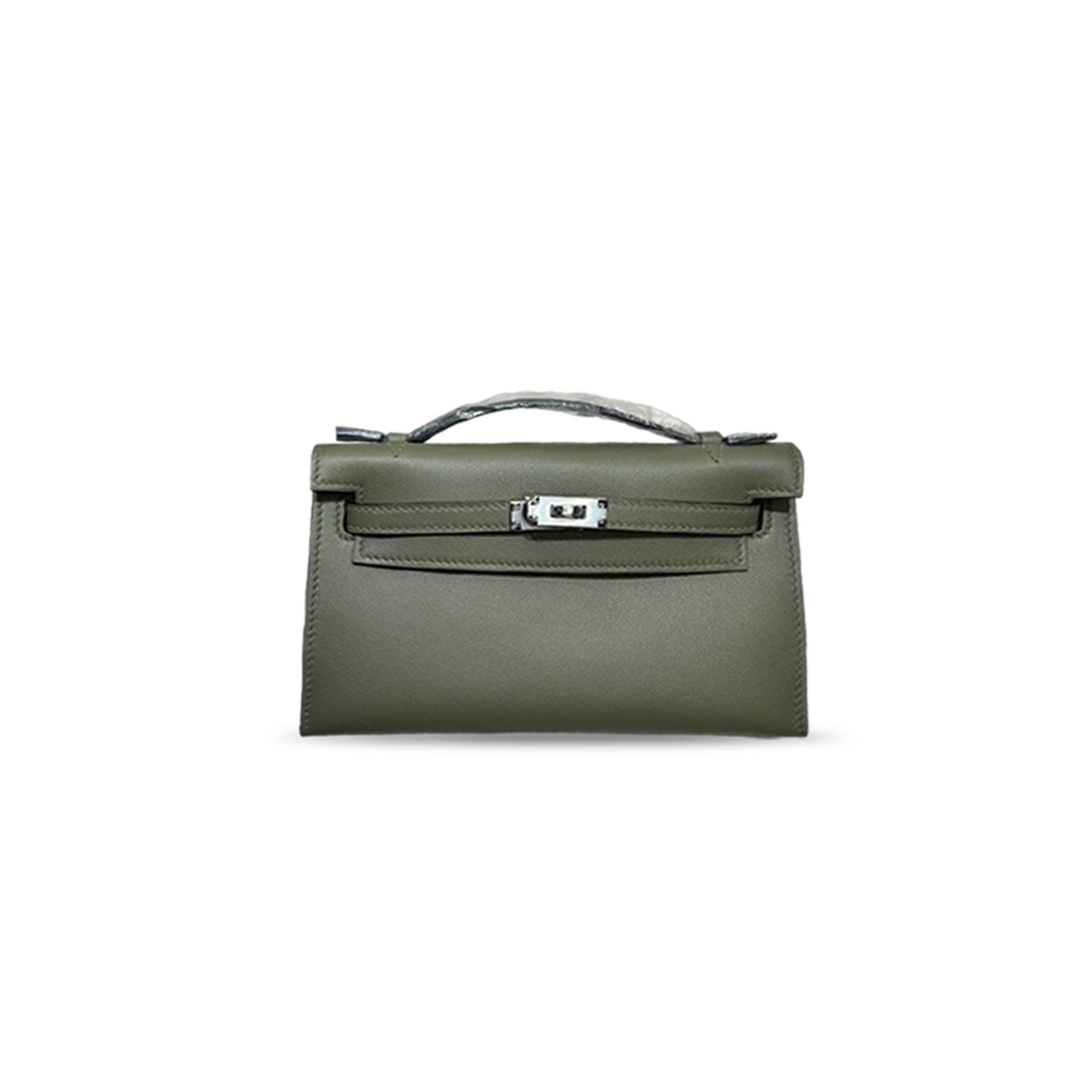 HERMÈS MASTER KELLY SWIFT PLEURS POCHETTE WITH SILVER HARDWARE (22*14*7cm)